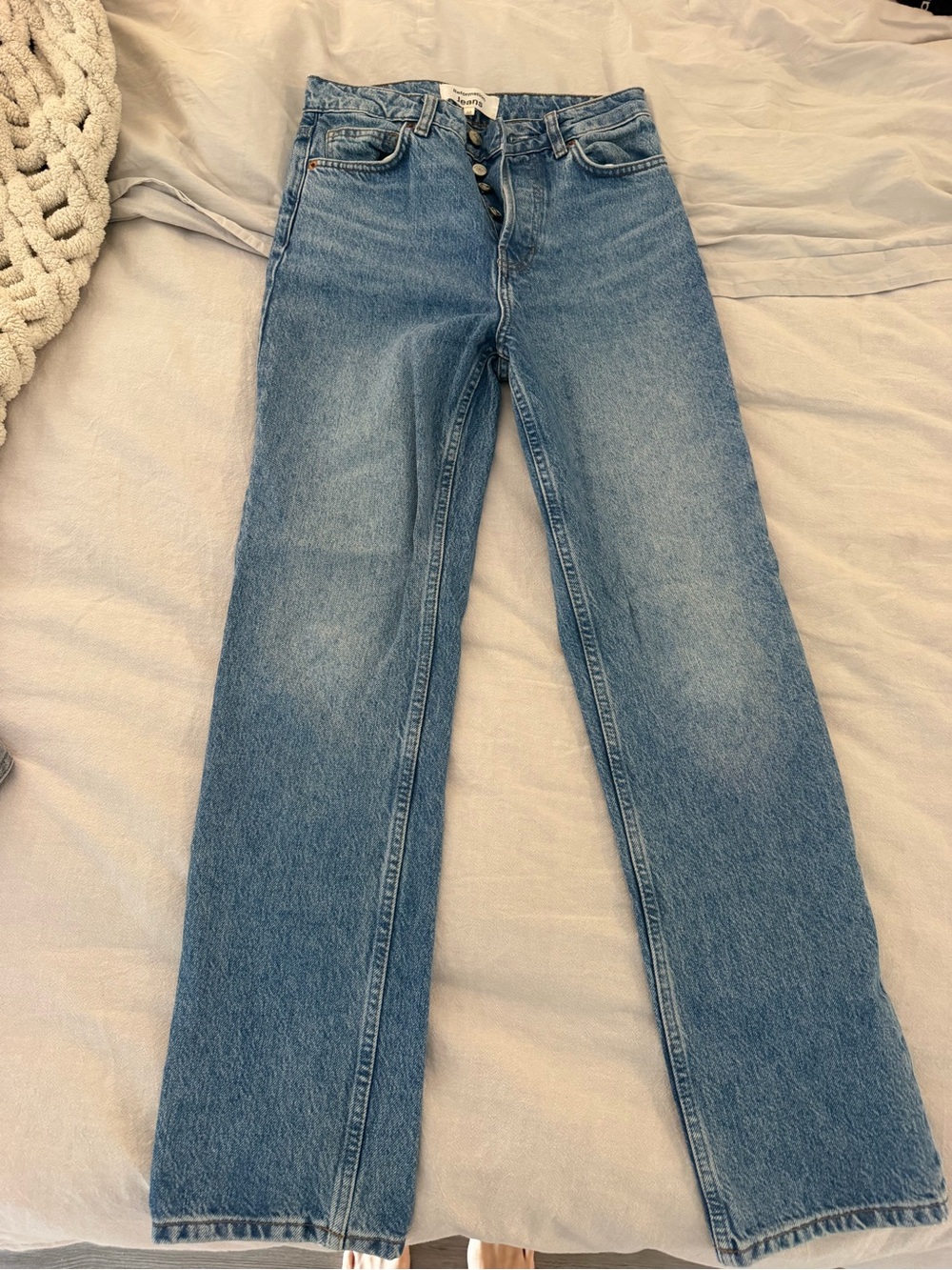 Reformation Cynthia High Rise Straight Jeans Blue Waist 24